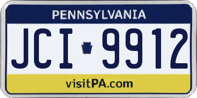 PA license plate JCI9912
