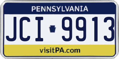 PA license plate JCI9913