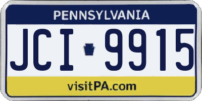 PA license plate JCI9915