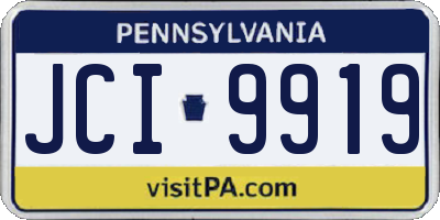 PA license plate JCI9919