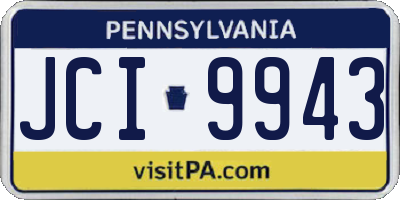 PA license plate JCI9943