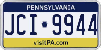 PA license plate JCI9944