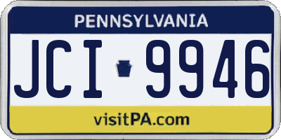 PA license plate JCI9946