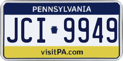 PA license plate JCI9949