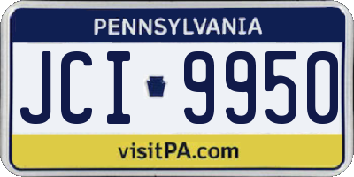 PA license plate JCI9950