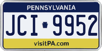 PA license plate JCI9952