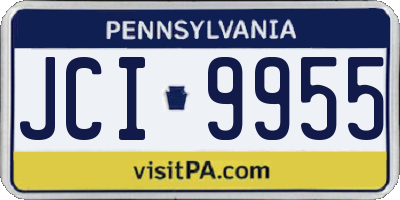 PA license plate JCI9955