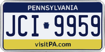 PA license plate JCI9959
