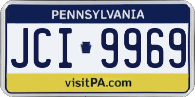 PA license plate JCI9969
