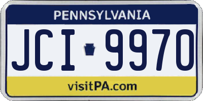 PA license plate JCI9970