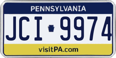 PA license plate JCI9974