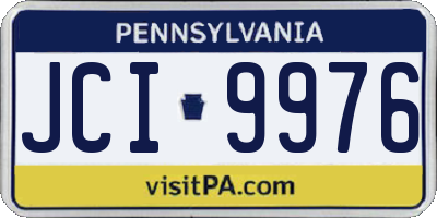 PA license plate JCI9976
