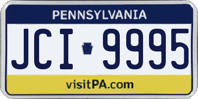 PA license plate JCI9995