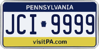 PA license plate JCI9999