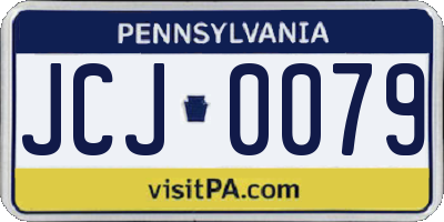 PA license plate JCJ0079