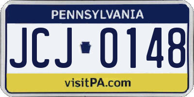 PA license plate JCJ0148
