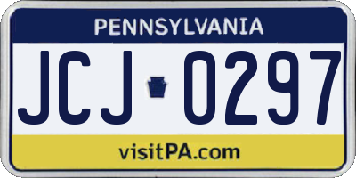 PA license plate JCJ0297