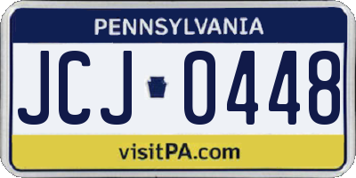 PA license plate JCJ0448