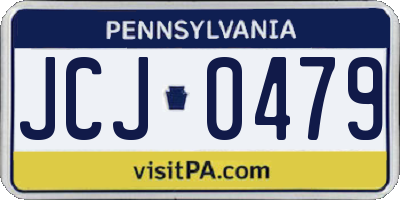 PA license plate JCJ0479