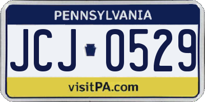 PA license plate JCJ0529