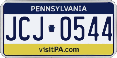 PA license plate JCJ0544