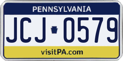 PA license plate JCJ0579