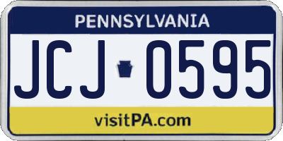 PA license plate JCJ0595