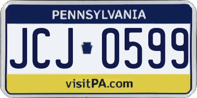 PA license plate JCJ0599