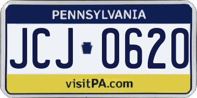 PA license plate JCJ0620