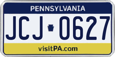 PA license plate JCJ0627