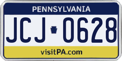 PA license plate JCJ0628