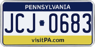 PA license plate JCJ0683