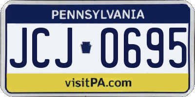PA license plate JCJ0695