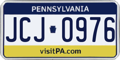 PA license plate JCJ0976