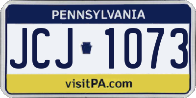 PA license plate JCJ1073
