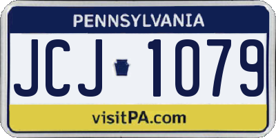 PA license plate JCJ1079