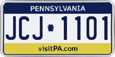 PA license plate JCJ1101