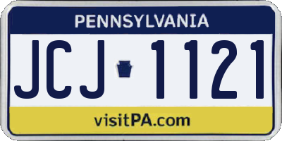 PA license plate JCJ1121