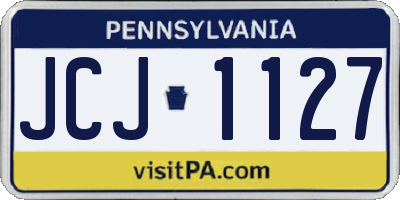 PA license plate JCJ1127