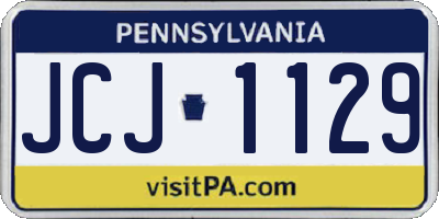 PA license plate JCJ1129