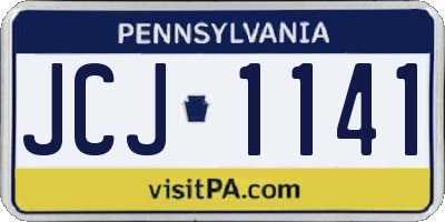 PA license plate JCJ1141