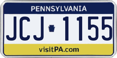 PA license plate JCJ1155