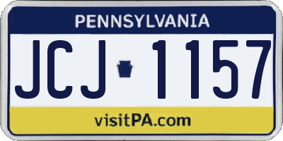 PA license plate JCJ1157