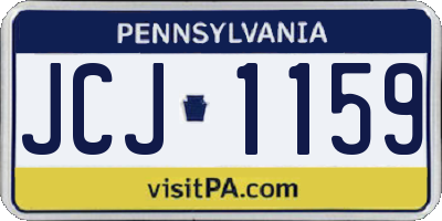PA license plate JCJ1159