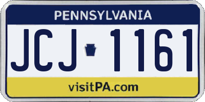 PA license plate JCJ1161