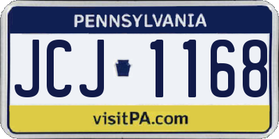 PA license plate JCJ1168