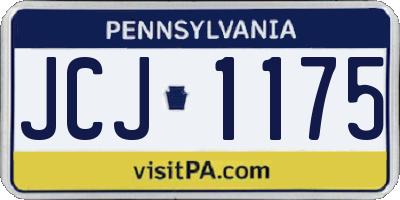 PA license plate JCJ1175