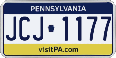 PA license plate JCJ1177