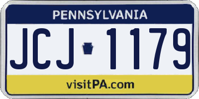 PA license plate JCJ1179
