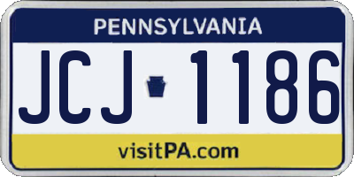PA license plate JCJ1186